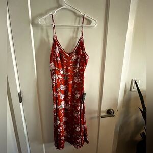Lulu’s red floral midi dress, size M